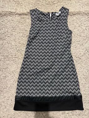 SPRINKLES BRAND  Chevron Sheath Dress in Black & White
